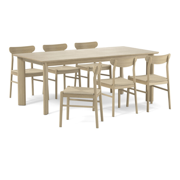 Amina - Matgrupp med 6 stolar Ida - Beige