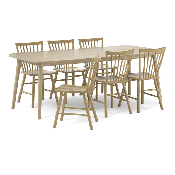 Sixten - Matgrupp med 6 stolar Vista - Beige
