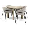 Amina - Matgrupp med 4 karmstolar Selina - Beige
