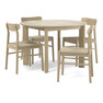 Amina - Matgrupp med 4 stolar Ida - Beige
