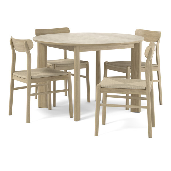 Amina - Matgrupp med 4 stolar Ida - Beige