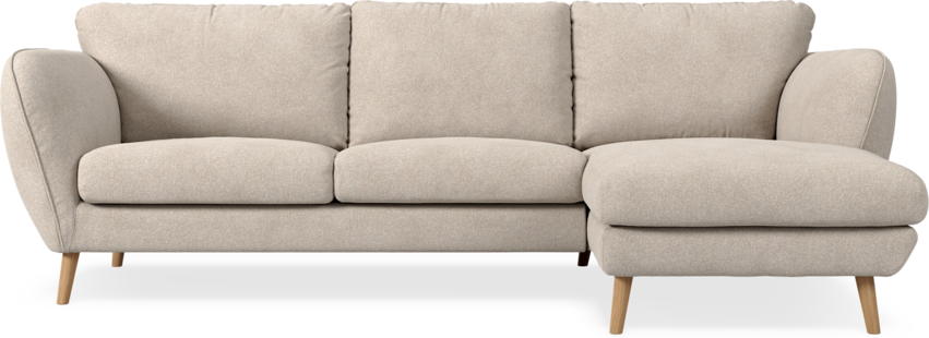 Madison Lux - 2-sits soffa med schäslong höger - Vit
