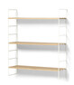 Wera - Vägghylla byggbar med 3 hyllplan, 60x18x69,4 cm - Vit