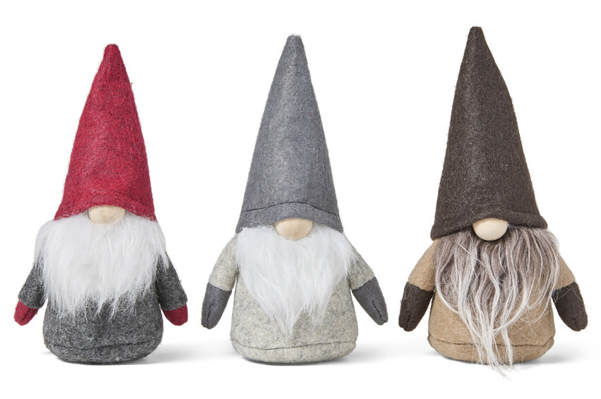 Harry - Tomte, 7x7x14 cm - Grå