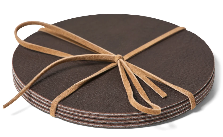Diné - Underlägg 4-pack, Ø10 cm - Brun
