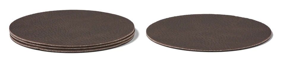 Diné - Underlägg 4-pack, Ø10 cm - Brun