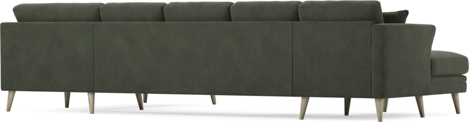 Eden - 3-sits soffa med schäslong vänster och divan höger - Grön