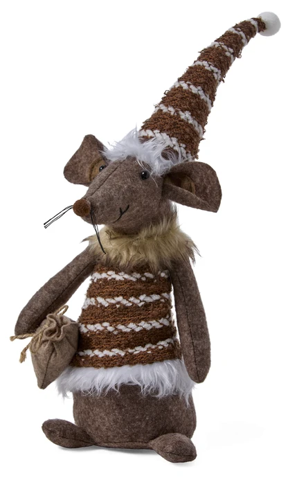 Musse, Juldekoration, L 15, B 13, H 39 cm