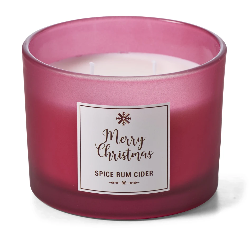 Merry Christmas - Doftljus, Spice rum cider, brinntid 35 h, 300 gr - Röd