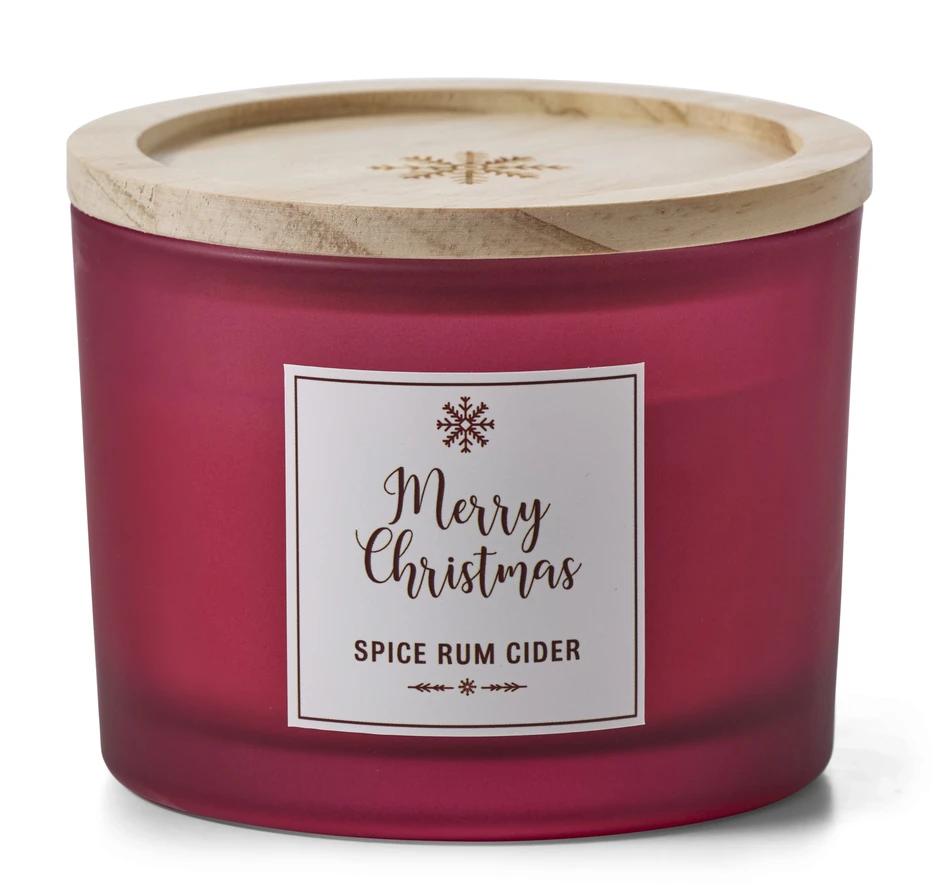 Merry Christmas - Doftljus, Spice rum cider, brinntid 35 h, 300 gr - Röd