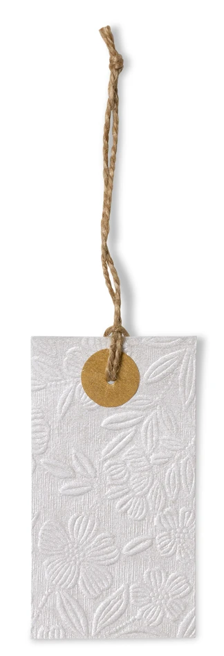 Gåva - Presenttag, 6-pack, L 5,5 H 10 cm - Vit