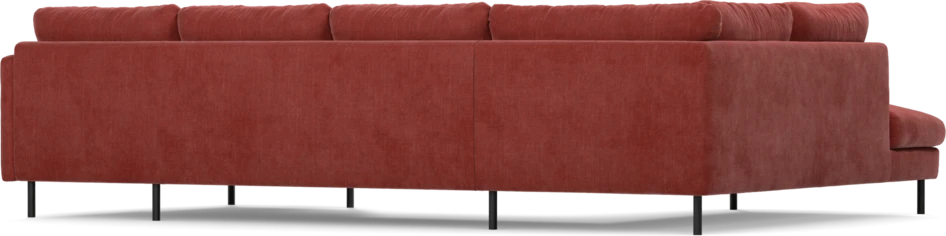 Madison - 2-sits soffa med divan vänster och schäslong höger - Rosa