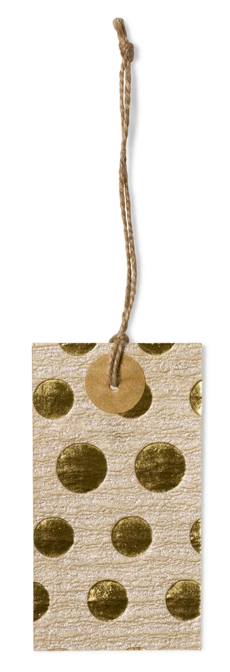 Gåva - Presenttag, 6-pack, L 5,5 H 10 cm - Gul