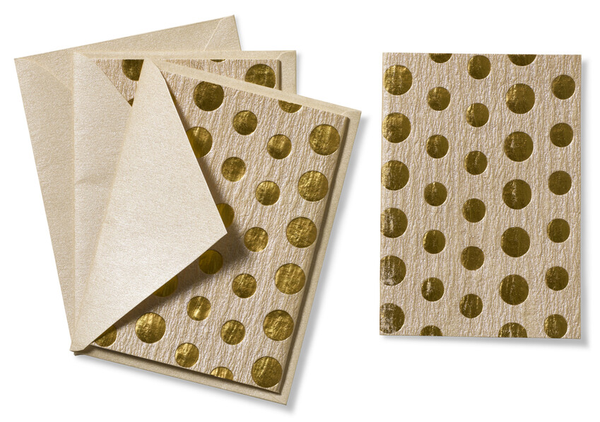 Gåva - Gratulationskort, 3-pack, L 16,2 B 11,4 cm - Gul