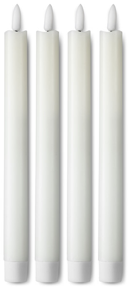 Skimra - LED-ljus, 4-pack, H 25 Ø 2,2 cm, timer och fjärrkontroll - Vit