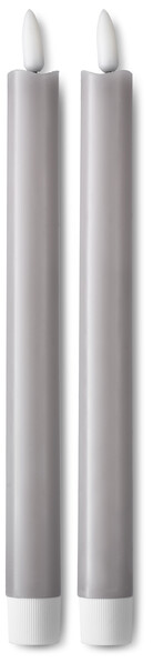 Skimra - LED-ljus, 2-pack, H 25 Ø 2,2 cm, timer - Grå