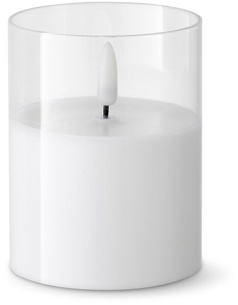 Gnistra - LED-ljus, H 10 Ø 7,5 cm, timer - Vit