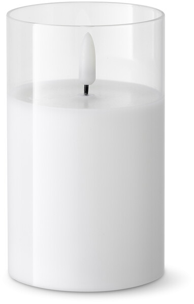 Gnistra - LED-ljus, H 12,5 Ø 7,5 cm, timer - Vit