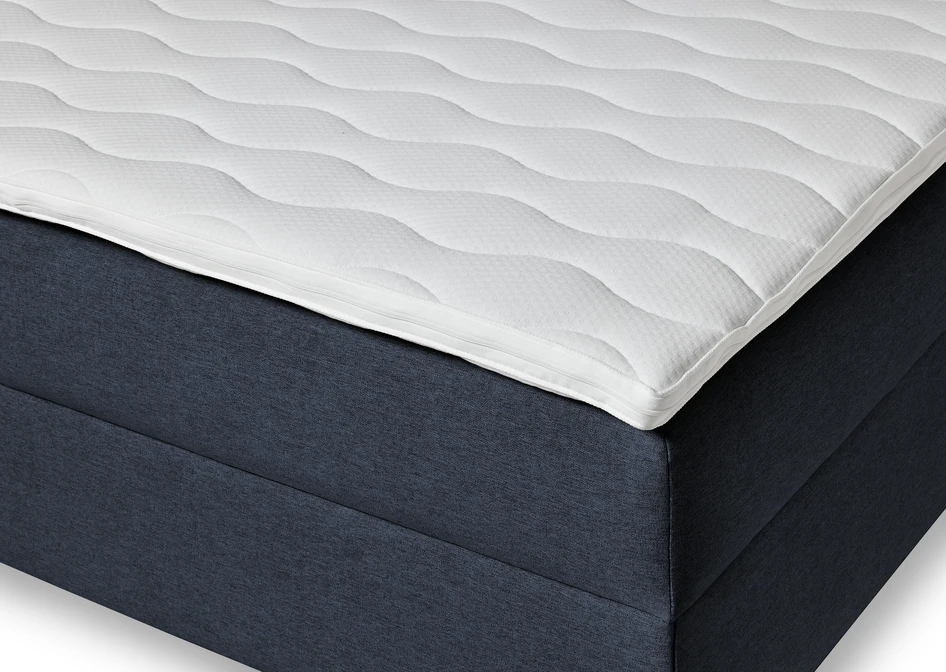 Ease - Manuellt ställbär säng med förvaring, enkelsäng 120x200 cm med bäddmadrass - Blå
