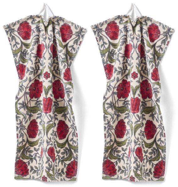 Melina - Gästhandduk, 2-pack, 30x50 cm - Röd