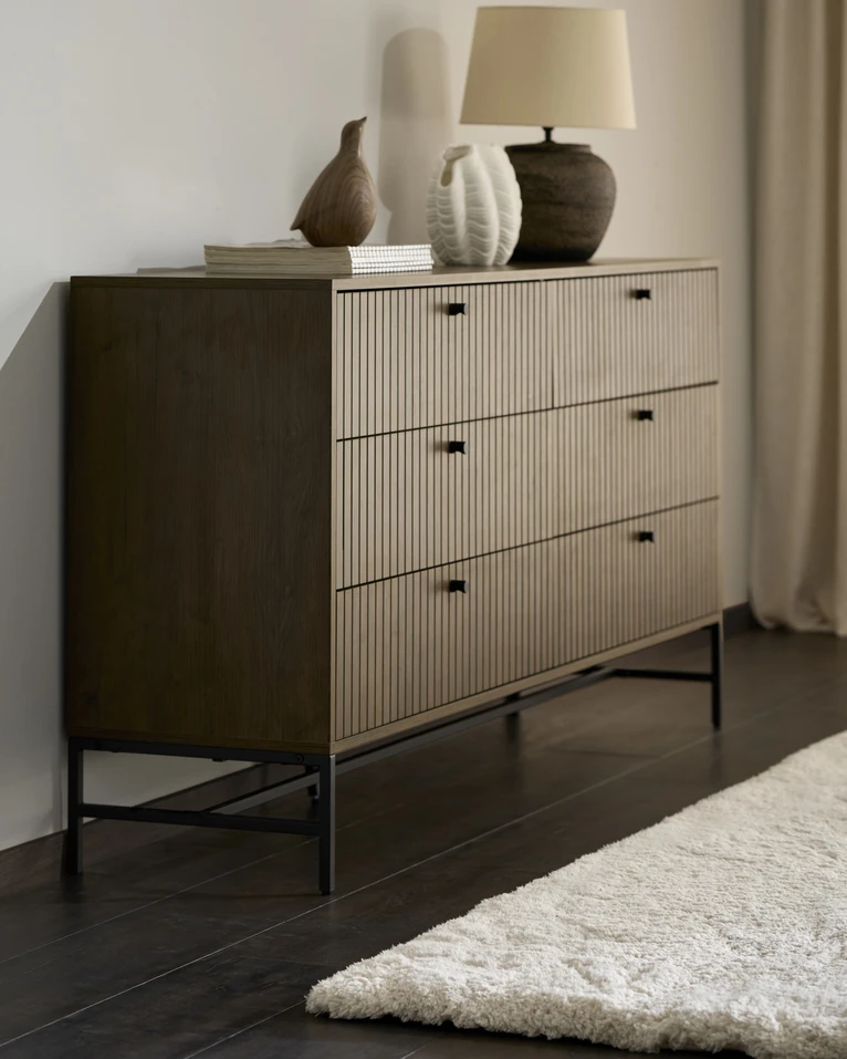 Tino, Byrå med 6 lådor, 158x40x81 cm