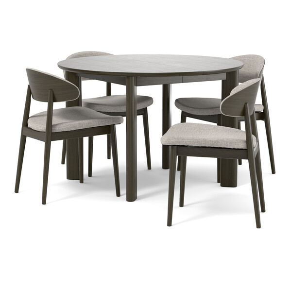 Amina - Matgrupp med 4 stolar Canape - Brun