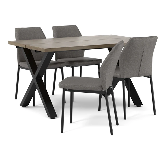 Veneto, Matgrupp med 4 stolar Delta