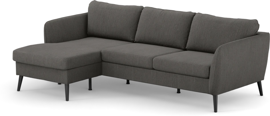 County - 3-sits soffa med flyttbar schäslong - Brun