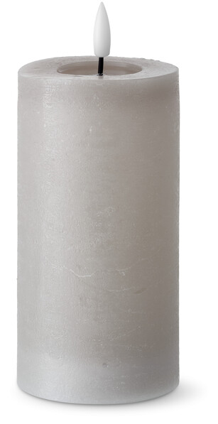 Skimra - LED-ljus, H 14,5 Ø 7,5 cm, timer - Grå