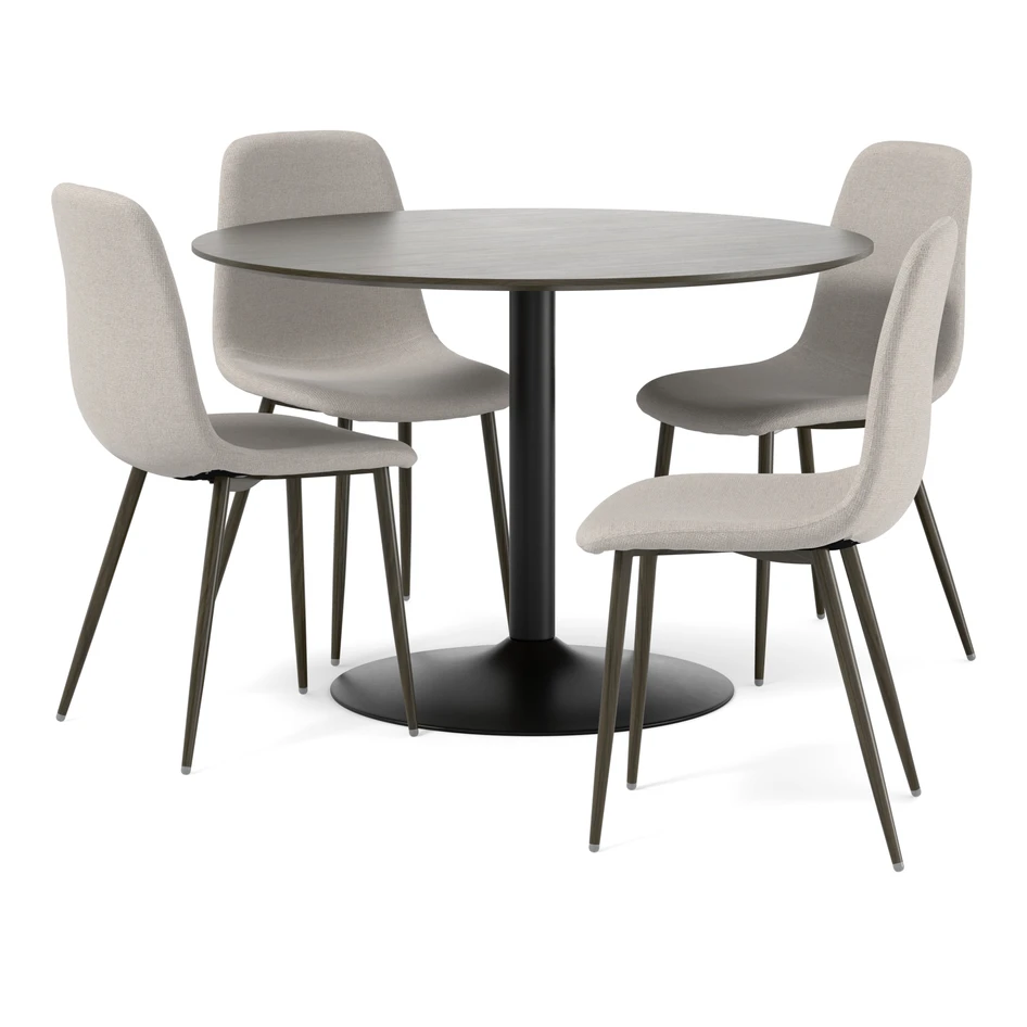 Plaine - Matgrupp med 4 stolar Tracy - Beige