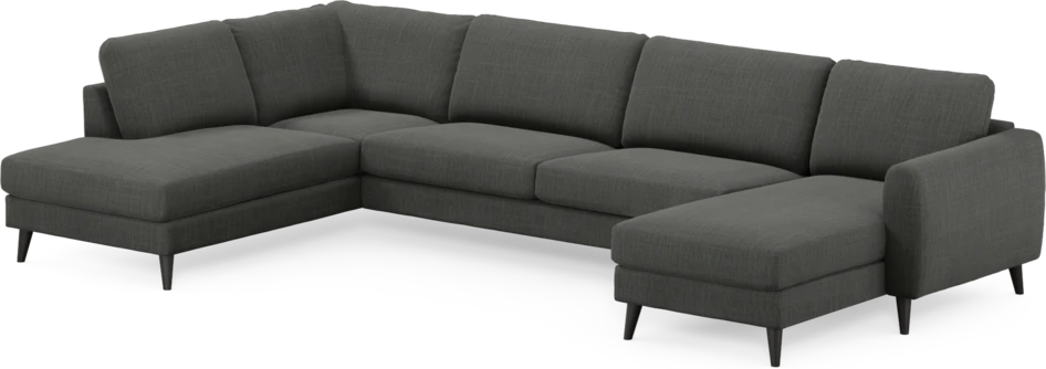 Bridge - 3-sits soffa med divan vänster och schäslong höger - Grå