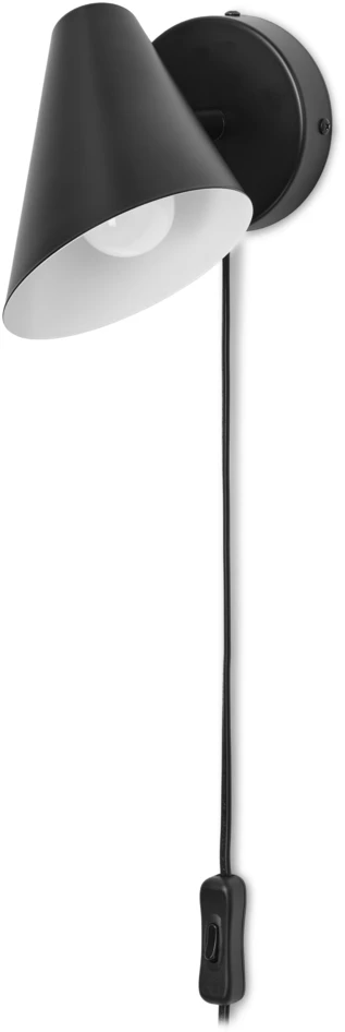 Valdemar - Vägglampa L22 B10 H13,5 cm - Svart