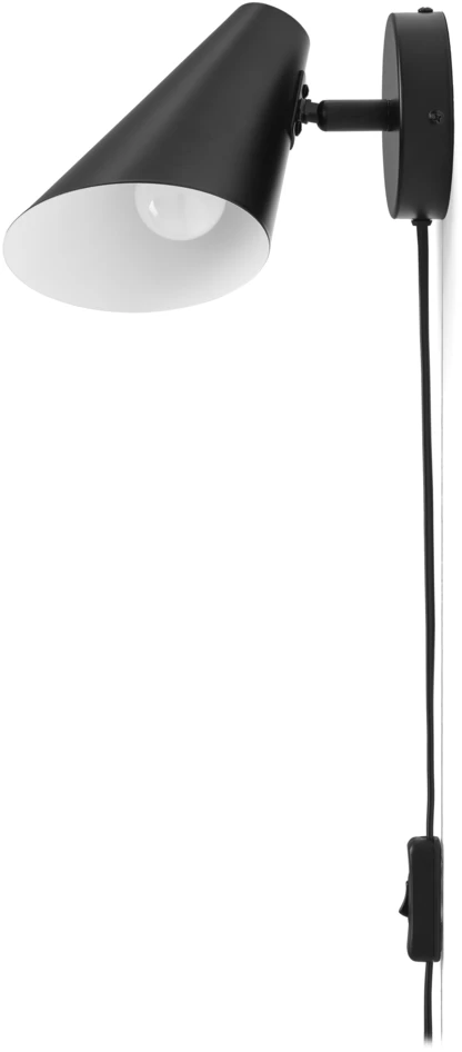 Valdemar - Vägglampa L22 B10 H13,5 cm - Svart