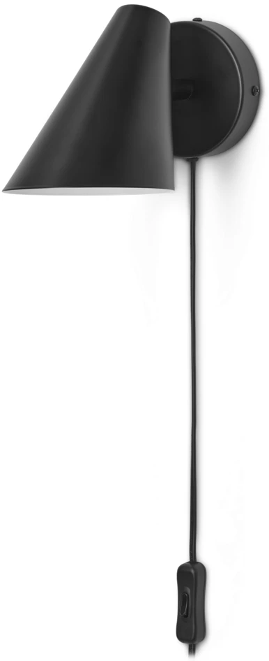 Valdemar - Vägglampa L22 B10 H13,5 cm - Svart