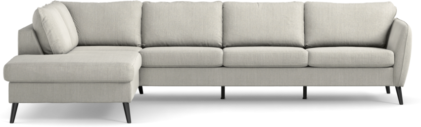 County - 3-sits soffa med divan vänster - Grå