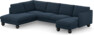 Madison Lux - 2-sits soffa med divan vänster och schäslong höger - Blå