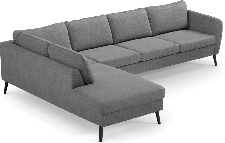 County - 3-sits soffa med divan vänster - Grå