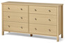 Story - Byrå med 6 lådor, 153x40x83 cm - Beige