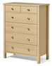 Story - Byrå 6 lådor, 80x40x106 cm - Beige