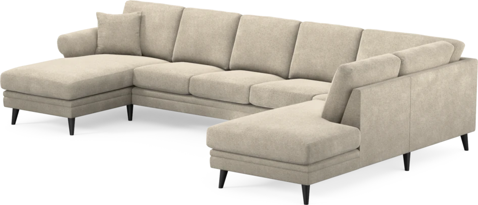 Eden - 3-sits soffa med schäslong vänster och divan höger - Beige