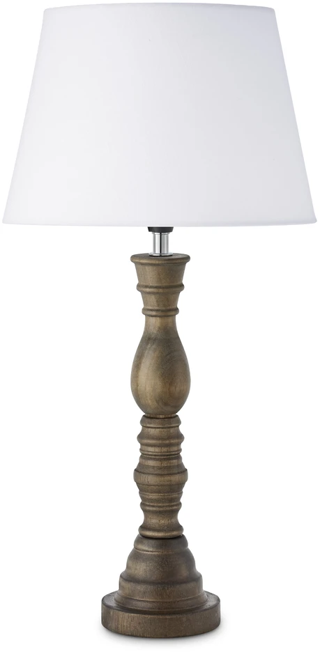 Abel - Bordslampfot H39 Ø10cm - Brun