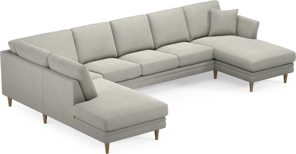 Eden - 3-sits soffa med divan vänster och schäslong höger - Grå