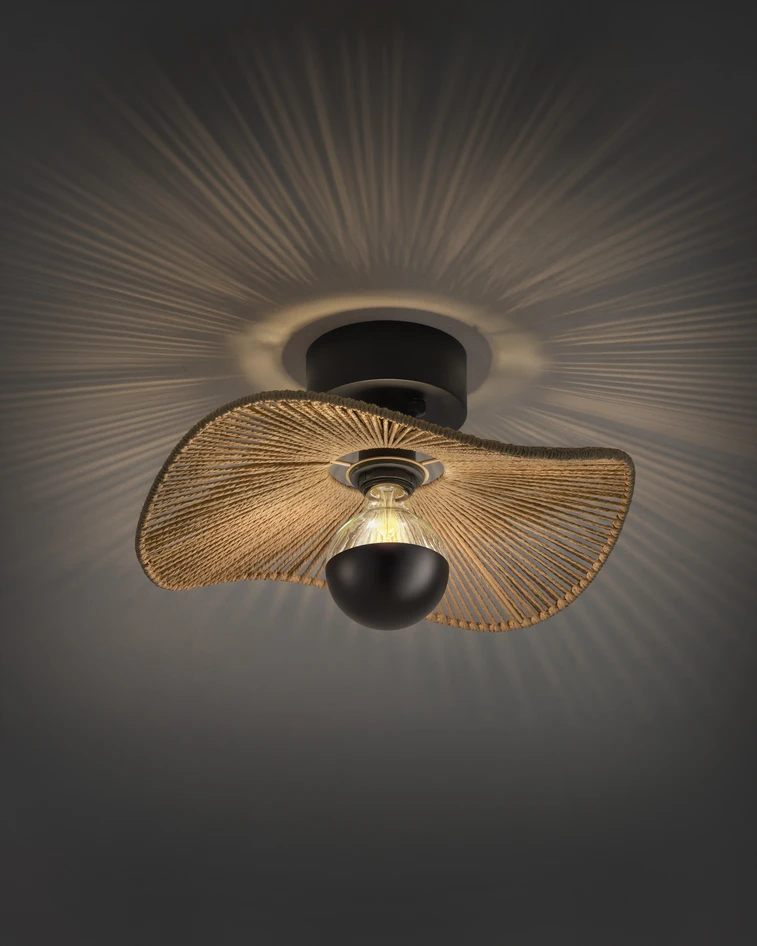 Tross - Taklampa H18 Ø38 cm - Beige