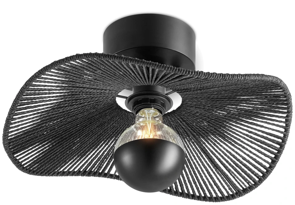 Tross - Taklampa H18 Ø38 cm - Svart