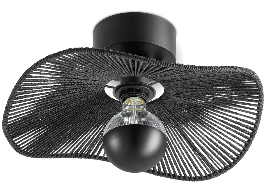 Tross - Taklampa H18 Ø38 cm - Svart
