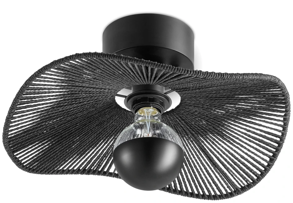 Tross - Taklampa H18 Ø38 cm - Svart