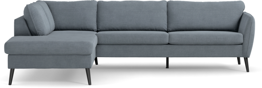 County - 2,5-sits soffa med divan vänster - Blå