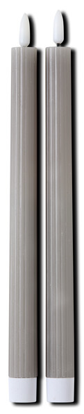 Skimra - LED-ljus, 2-pack, H 28 Ø 2,2 cm, timer - Grå