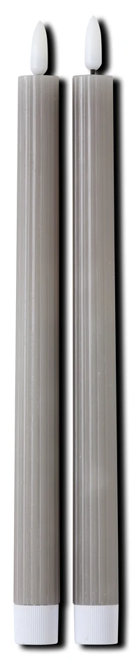 Skimra - LED-ljus, 2-pack, H 28 Ø 2,2 cm, timer - Grå