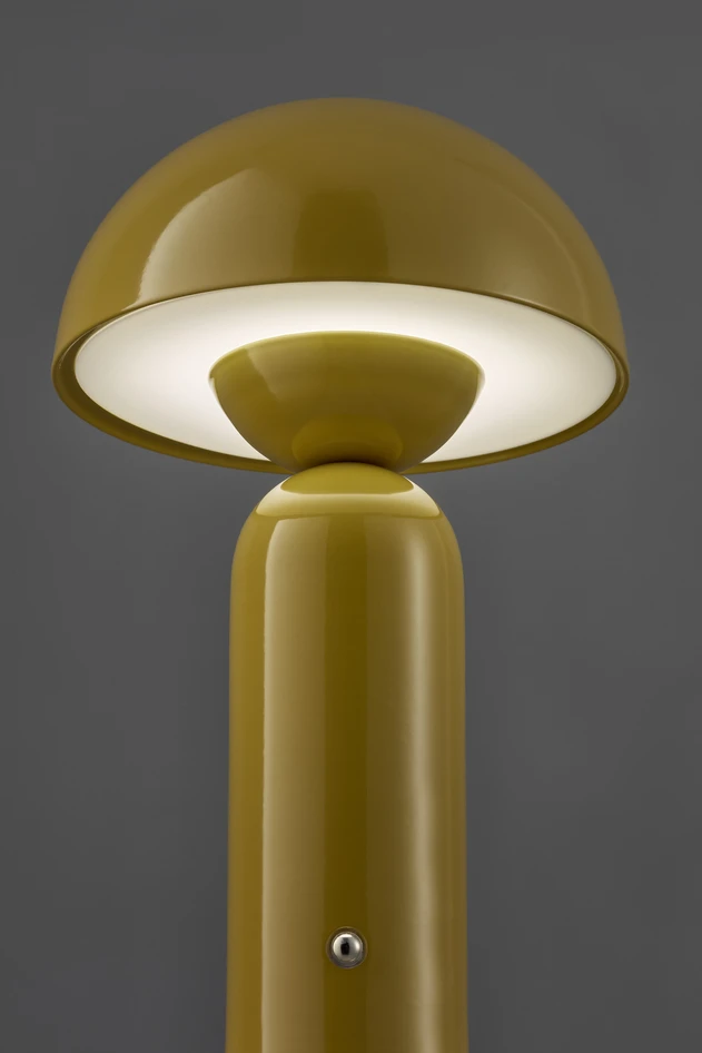 Amos - Portabel bordslampa H25 Ø15 cm - Gul